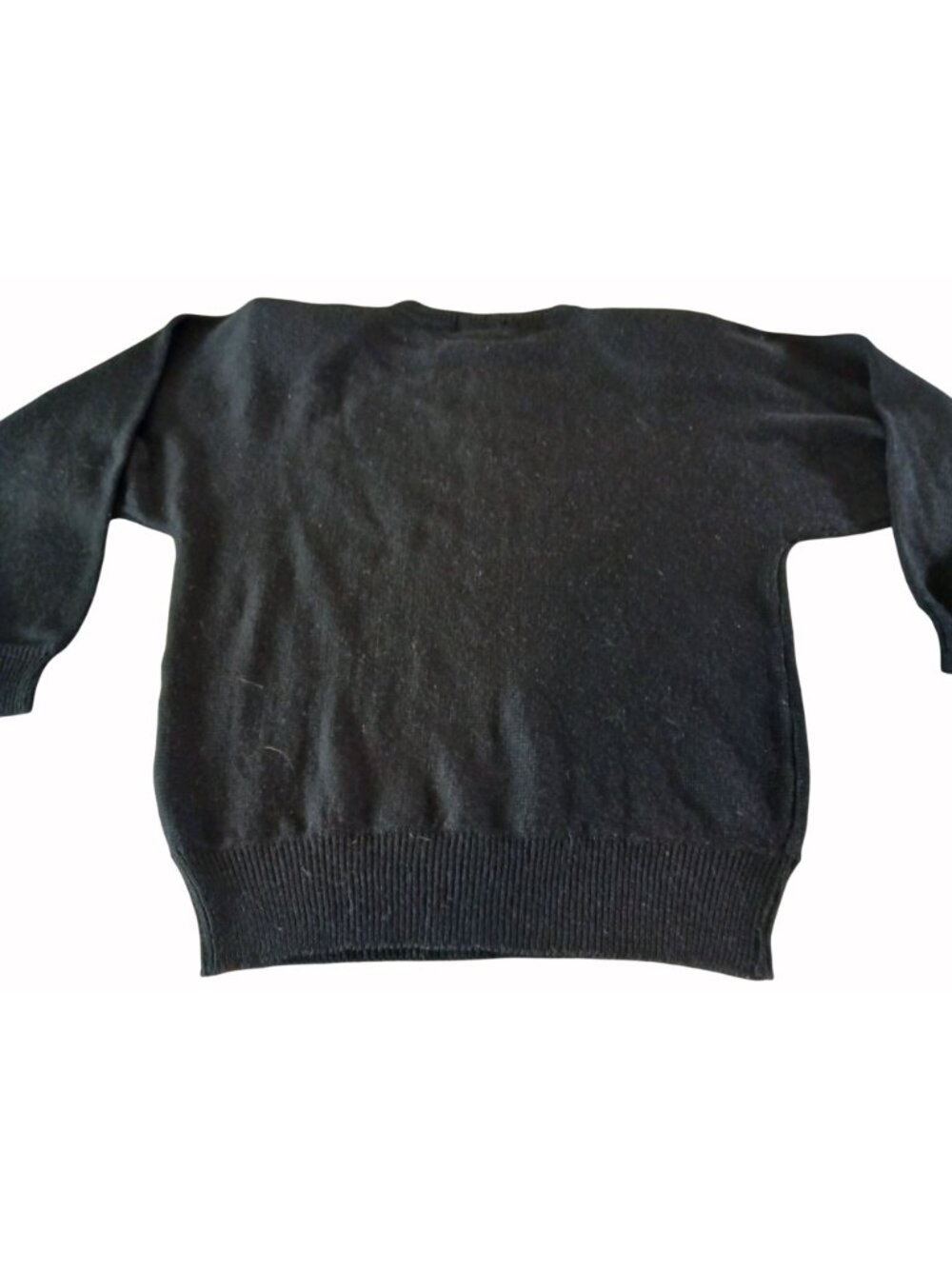 Vintage Cervelle Black Sweater Blue Sequins Beaded Size S Oversized Bedazzled - Picture 10 of 10